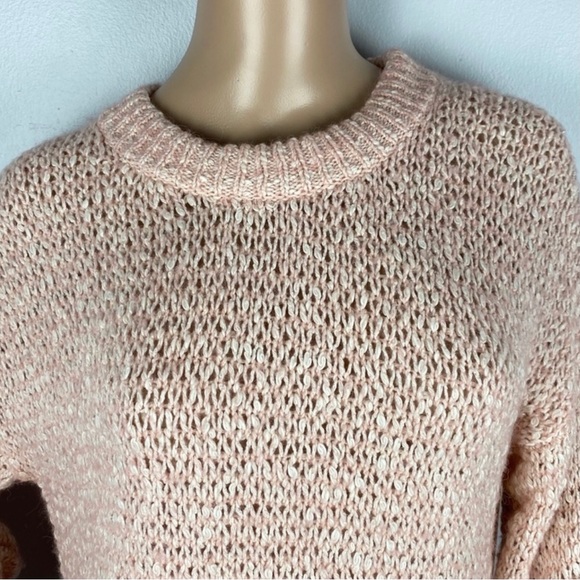 NEW MADEWELL PINK MARLED KNIT PULLOVER SWEATER - Picture 4 of 9